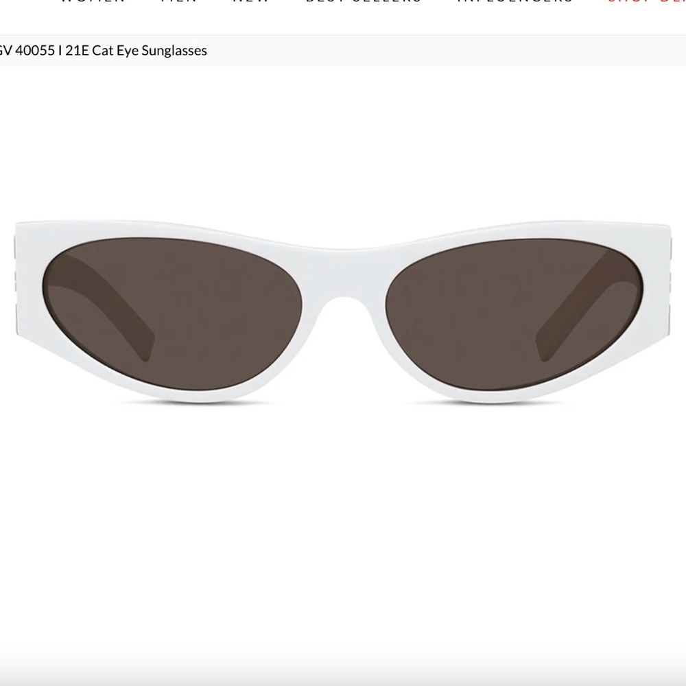 Givenchy 4G GV 40055 I 21E Cat Eye Sunglasses White